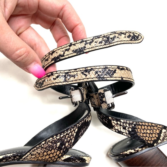 COACH “Pipher” Leather Ankle Strap Block Heel Sandal - Picture 11 of 16